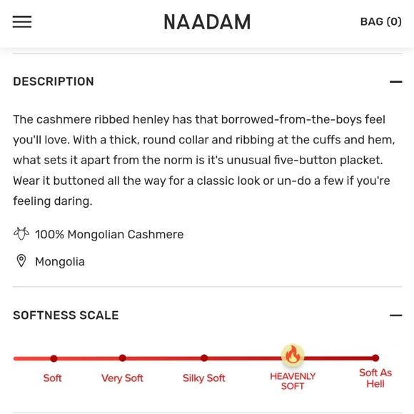 Naadam Cashmere Ribbed Henley in Black - Picture 6 of 6